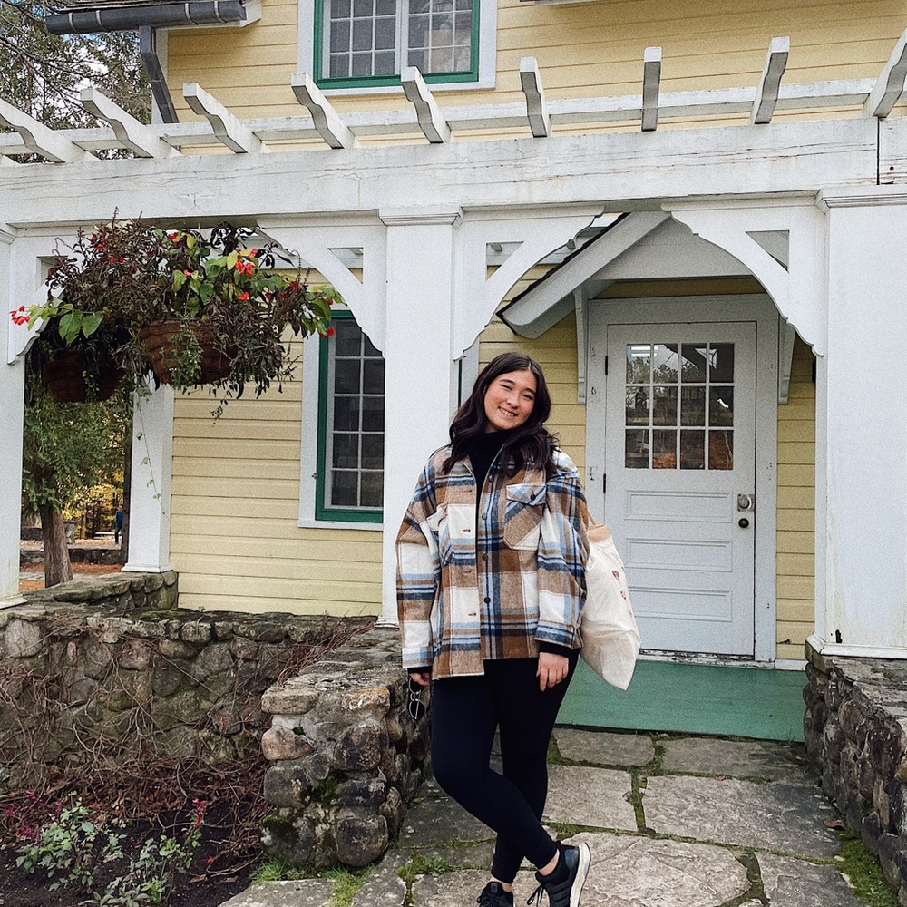 Zara Brown and Blue Plaid Utility Jacket - Picture 4 of 4